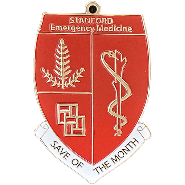Stanford Emergency Medical Save of the Month Medallion Soft Enamel Soft Enamel pin